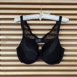 Bali 42C black lace minimizer bra